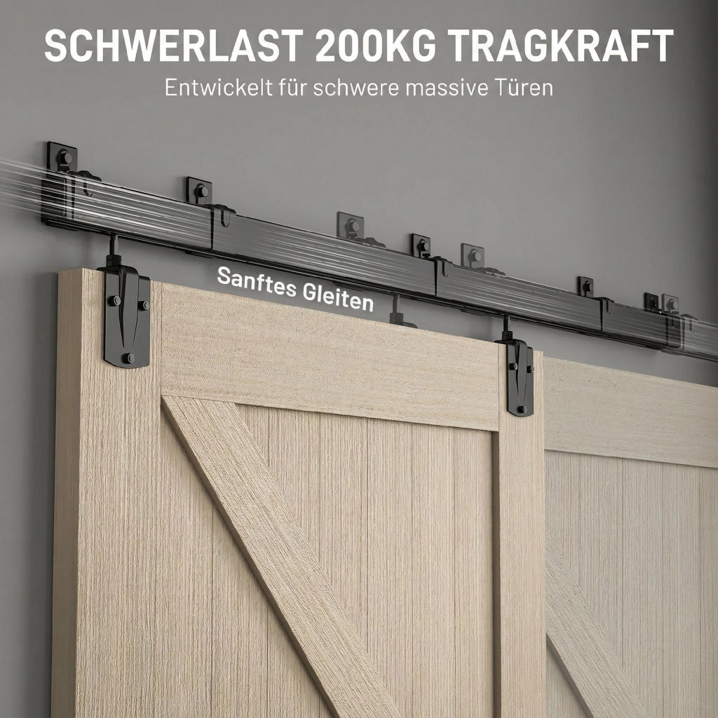 Set Ferramenta Porte Scorrevoli ¨C Minimal ¨C 183 cm Nero