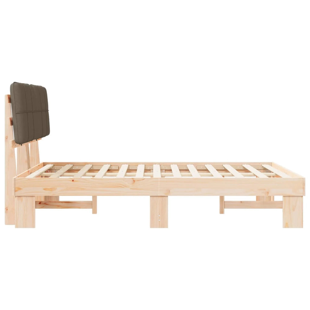 Letto con Testiera Rivestita Talpa 120 x 190 cm Pino massello 877437