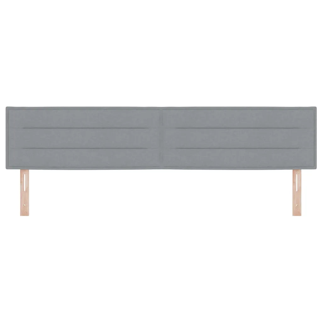 Testiera | Testata LED con strisce LED Grigio chiaro 200 cm Tessuto