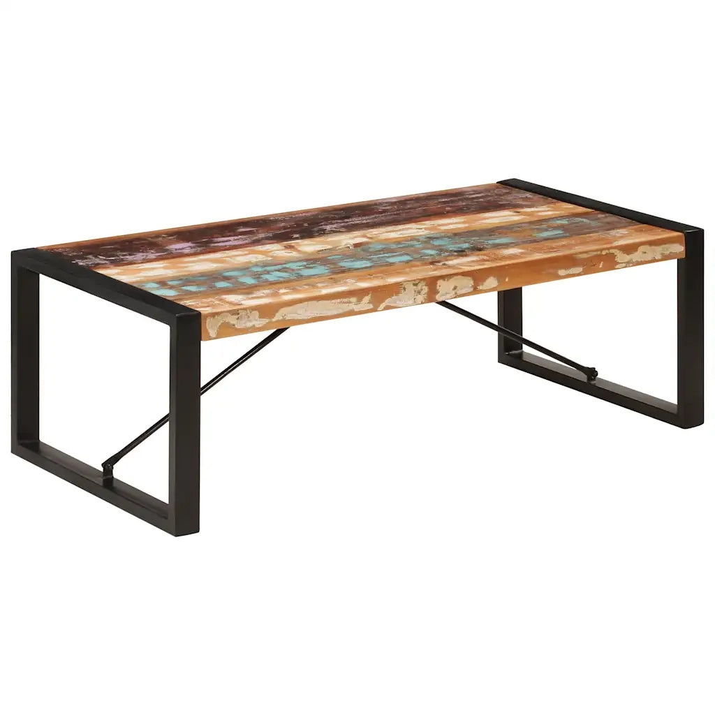 Tavolino da Salotto in Legno Massello di Recupero 120x60x40 cm 247425