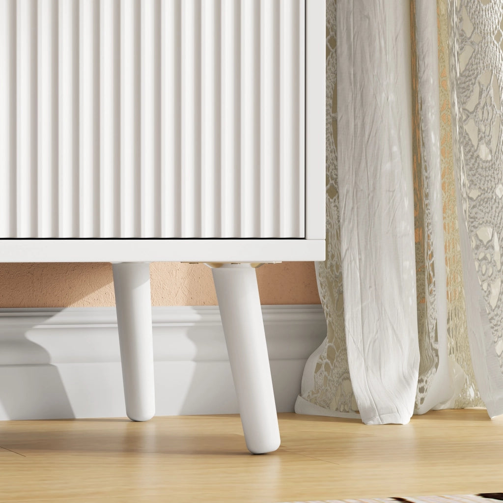 Mobile dispensa con 2 ante; 3 cassetti e ripiani regolabili in MDF bianco per cucina e soggiorno 75 × 35 × 180 cm