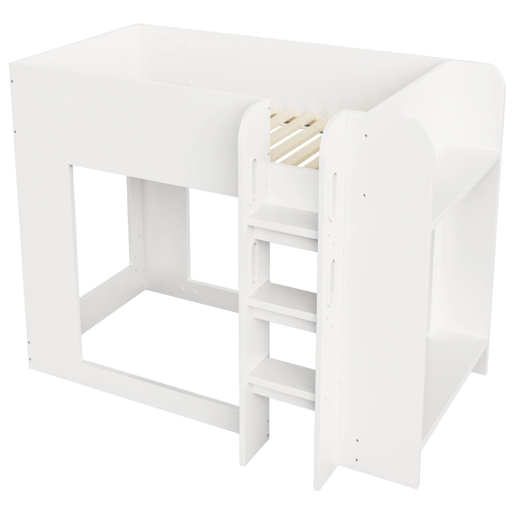 letto a castello mdf bianco 106.8 x 230 cm