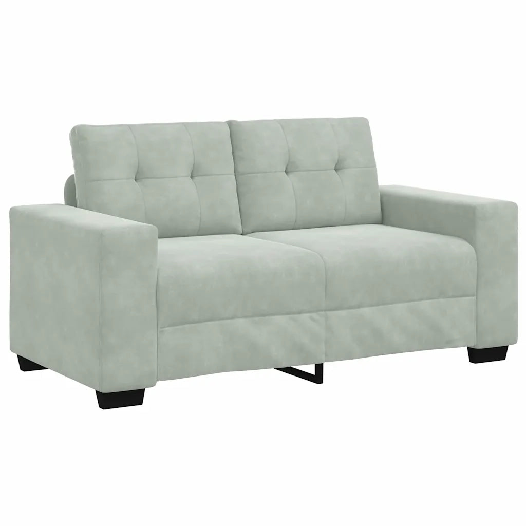 Set di divani 3 pcs Grigio chiaro 221 x 80 x 80 cm Velluto 3324639