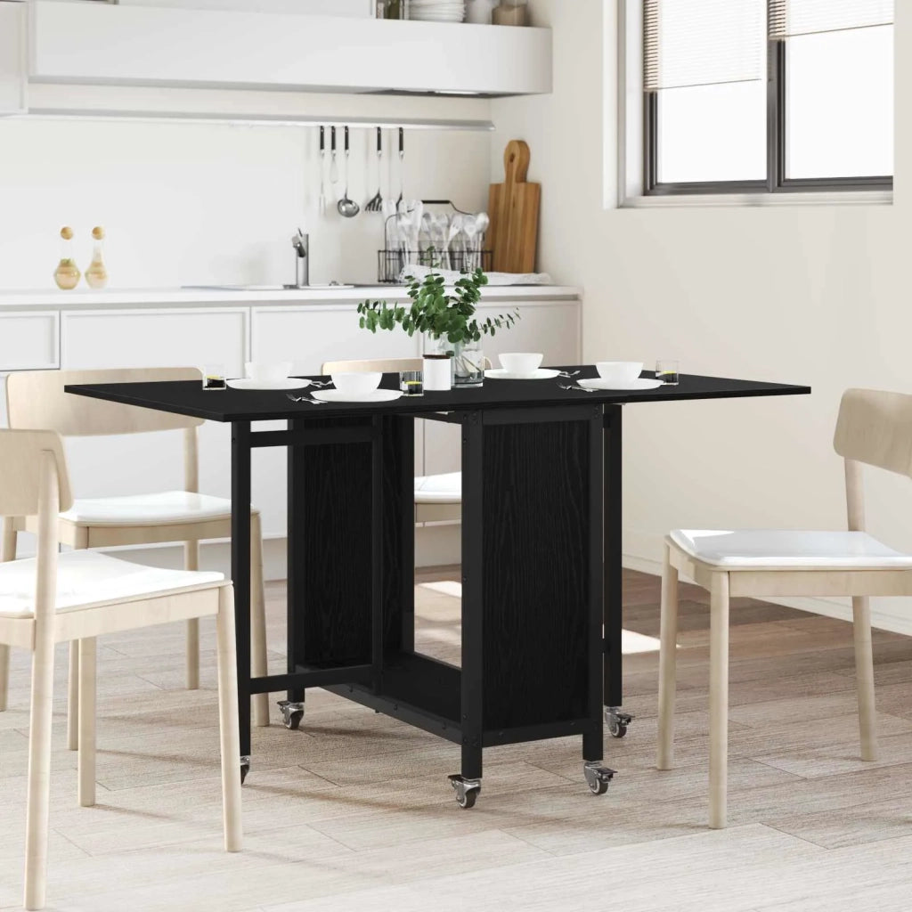 Tavolo da pranzo pieghevole con ruote 130 x 80 x 76,5 cm 8006043