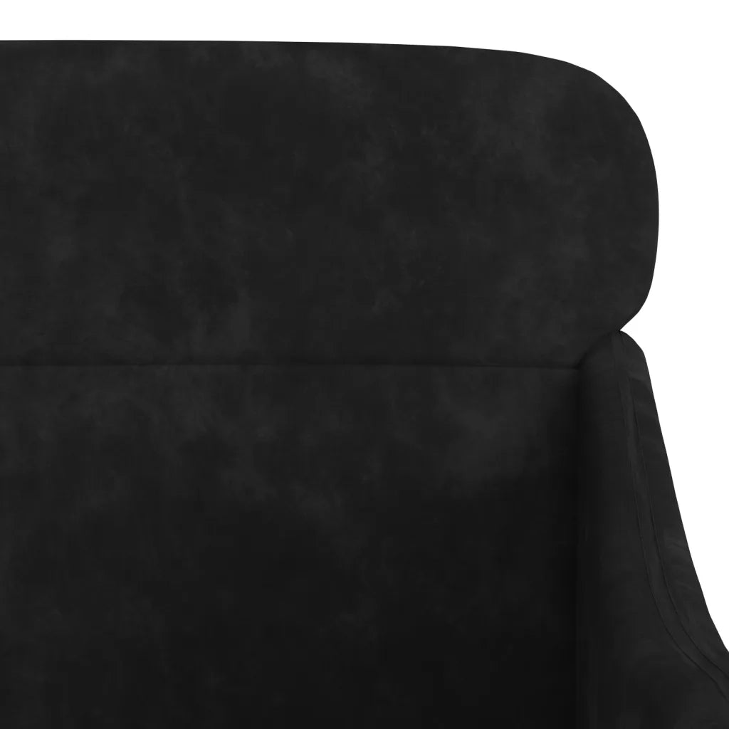 Poltrona | Sedia Relax Nera 63x76x80 cm Velluto