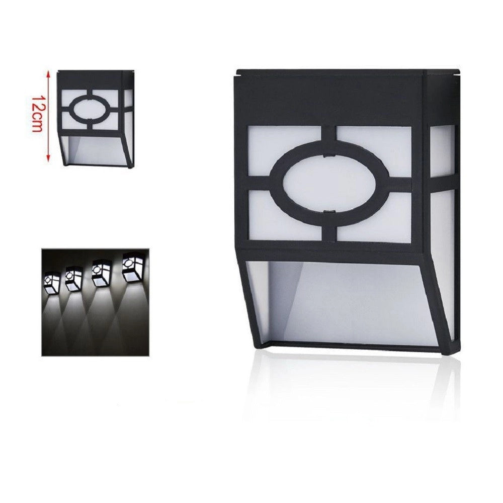Trade Shop - Lampada Applique Ad Energia Solare Da Muro Parete Led 12 Cm Per Giardini 2003002 -