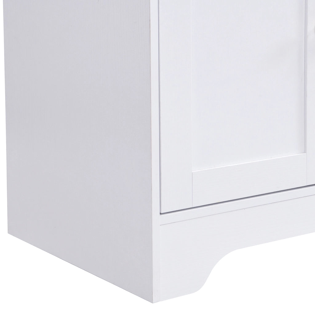 Credenza alta 5 ante e 3 cassetti bianca in MDF