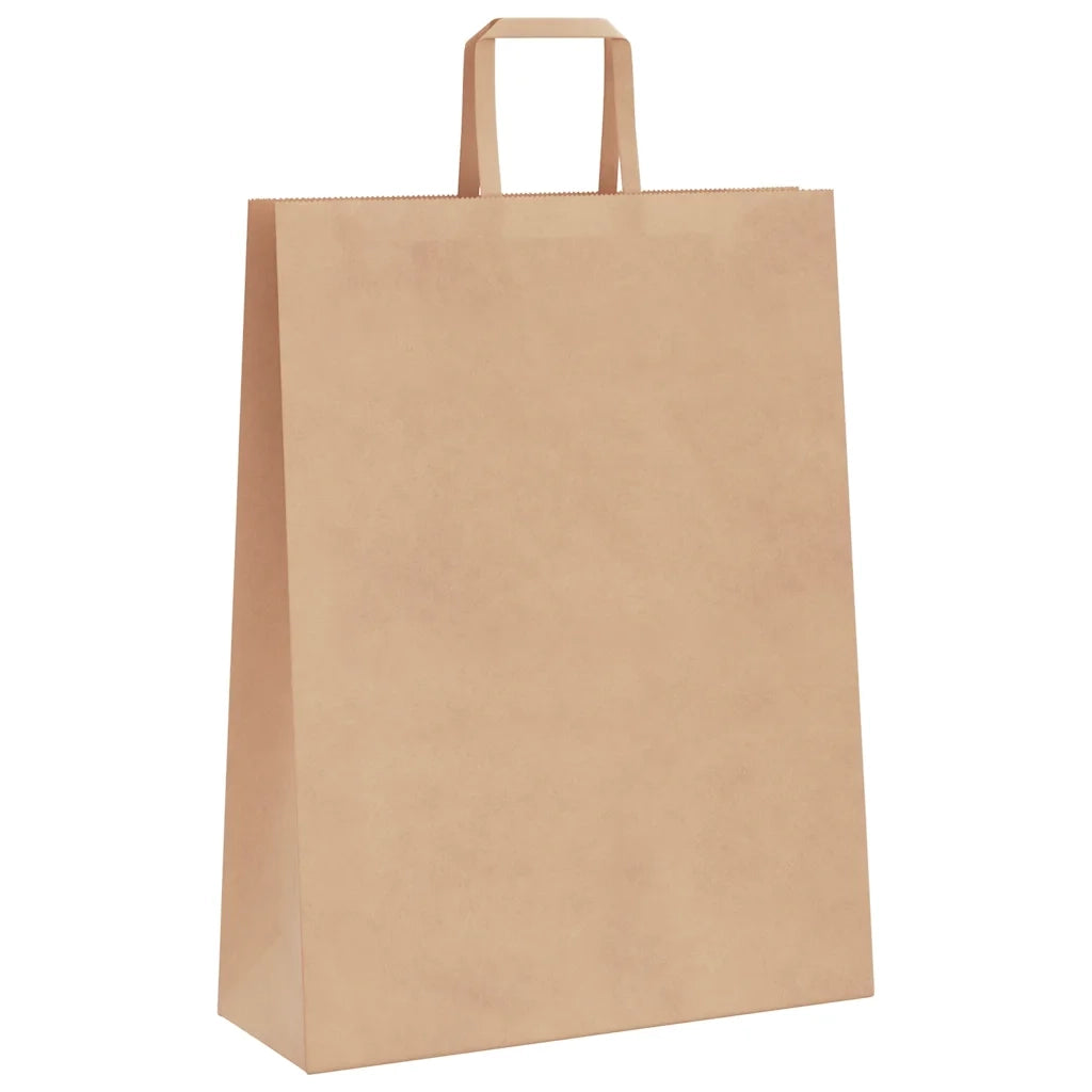 Sacchetti di Carta 50 pz con Manici Marrone 32x12x42 cm 4101802