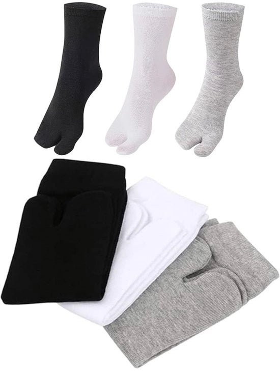 Sokke per Teen - Disegno a Piede Diviso - Respiranti - Antiscivolo - Per Uomo/Donna - Ideali per Teenslippers - 6 Paia - Teensokke