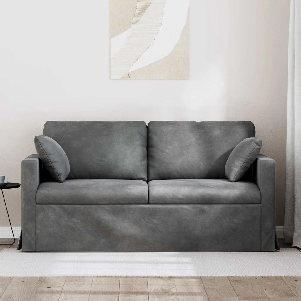 Divano Grigio scuro 158 x 78 x 80 cm Velluto 42024423