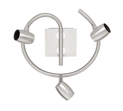 Applique Soffitto Girandola 3 Luci Faretti GU10 Acciaio Satinato Michael GD Trio