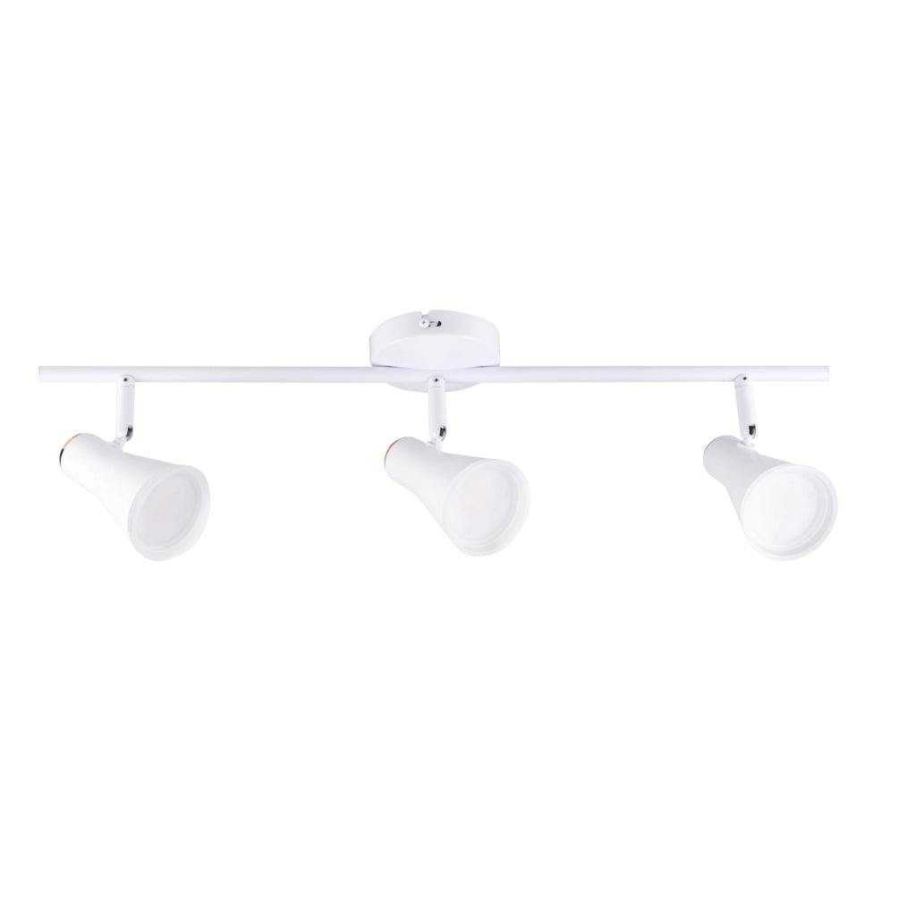 Plafoniera LED orientabile 3 luci bianca 3000K Polux