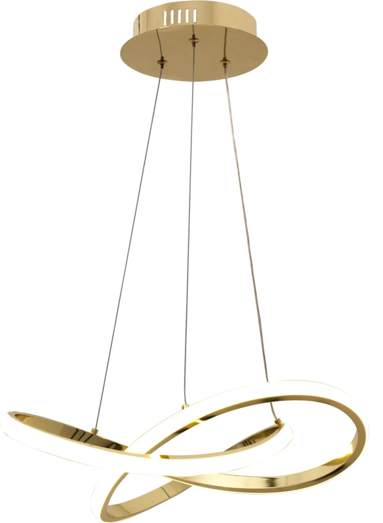 Lampada Da Soffitto Pensile Ring Moderno Led+telecomando App390-cp Oro