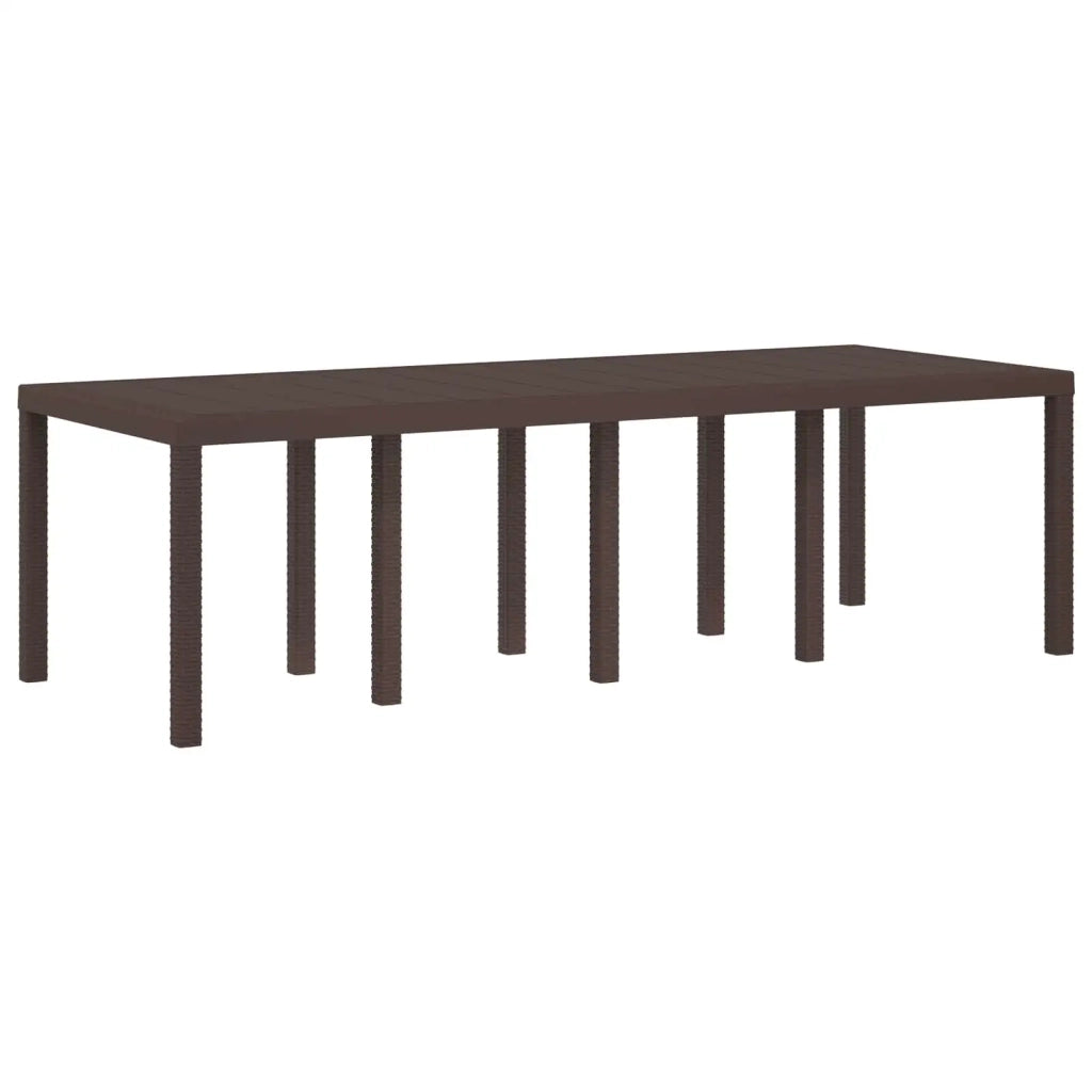 Set da Pranzo per Giardino 9 pcs Marrone e Tortora PP 3430093