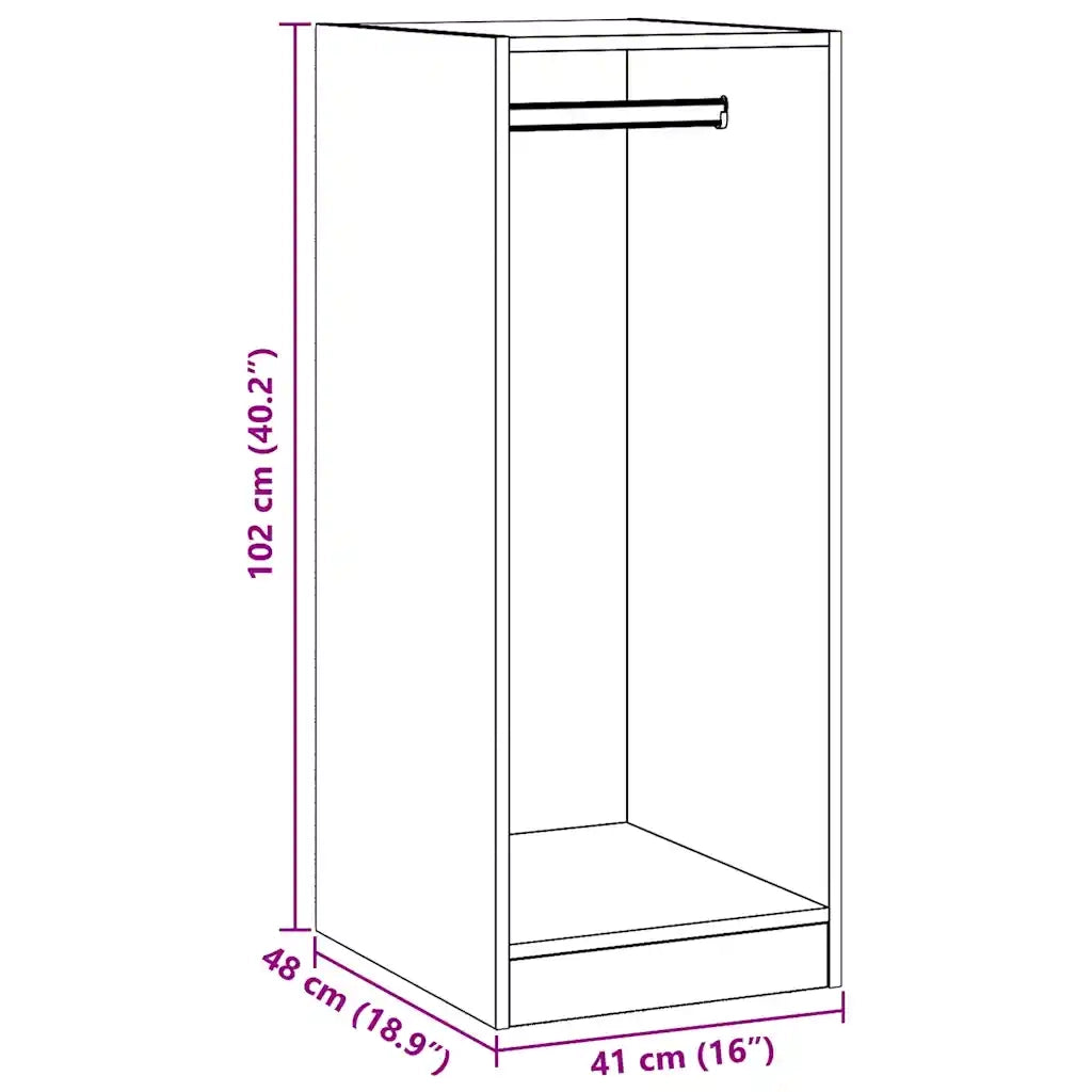 Armadio Grigio Sonoma 48x41x102 cm in Legno Multistrato CFW3754671