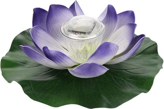 Lampada da Parete a LED Multicolore con Cambio di Colore Lotus in Schiuma - Impermeabile - Illuminazione Esterna per Piscina, Giardino e Laghetto (Colori Vivaci Blu Viola)