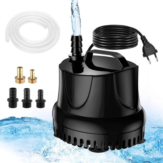 Pompa subacquea mini 25W 1500L/h - fontana per piscina vasca da bagno vasca idromassaggio - nero