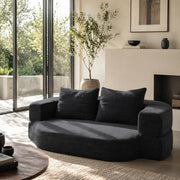 Divano letto pieghevole 3 in 1 in flanella nera con schiuma memory