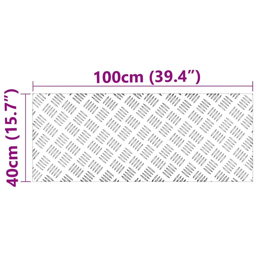 Gradini per Scale 4 pz | Tappetini per scale autoadesivi Argento 100 x 40 cm Alluminio
