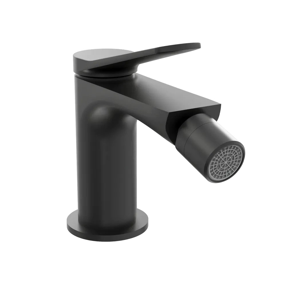 Set miscelatori: lavabo bidet senza scarico e incasso doccia monocomando nero opaco | Anne