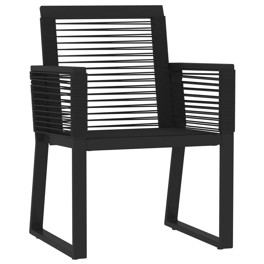 Set da Pranzo per Giardino 9 pz con Cuscini Nero 3099160