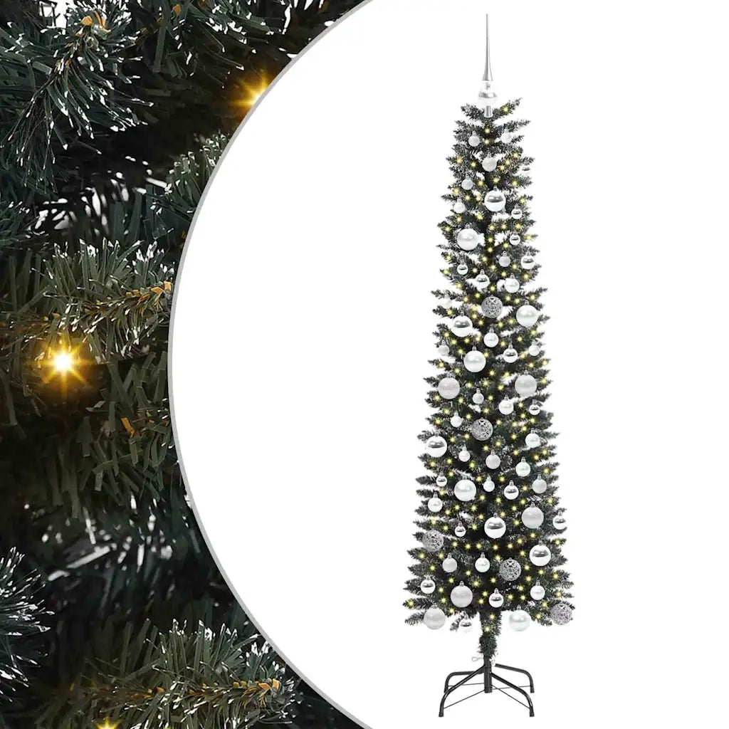 Albero di Natale Artificiale-Albero Natalizio con 300 LED Verde 180 cm 634913