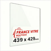439 x 429 x 4 mm - Vetro per stufa a legna - vetro camino di ricambio - vetro per caminetto resistente al fuoco - France Vitre
