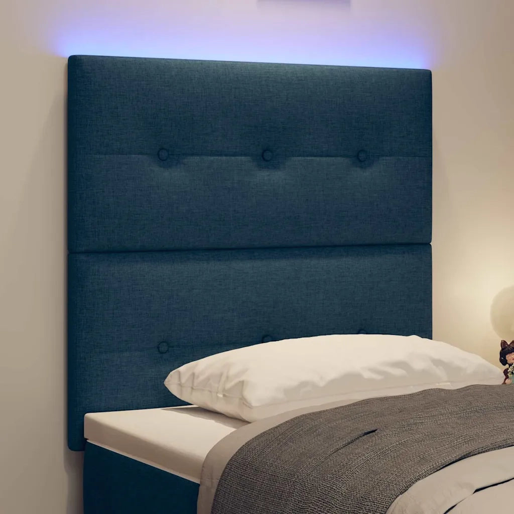 Testiera LED con strisce LED con testiera Blu 100 cm Tessuto 3338416