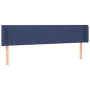 Testiera | Testata ad Orecchio Blu 183x16x78/88 cm in Tessuto