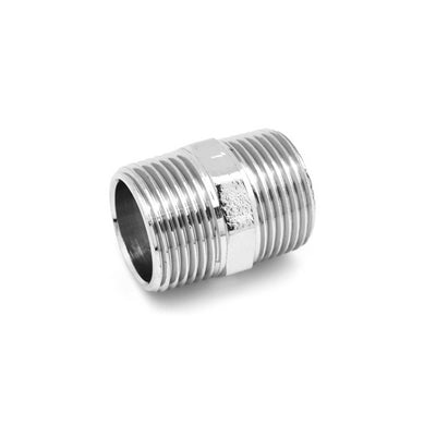 Nipple doppio in ottone cromato 1-2 ibp