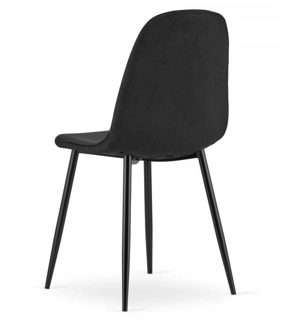 Sedia VALORA COMO - Velluto nero ergonomico x 2