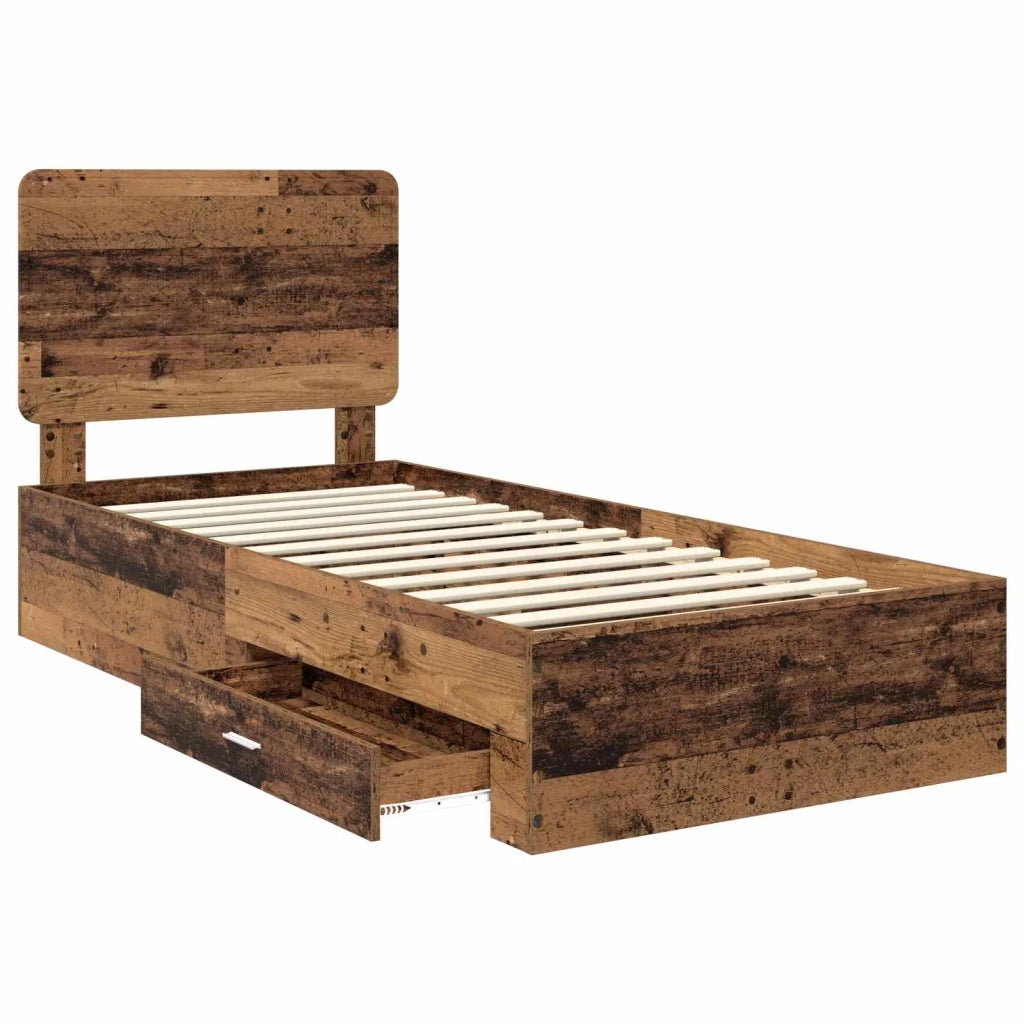 Struttura del letto-Giroletto Legno vecchio 90 x 190 cm Legno multistrato 919566