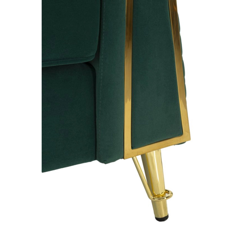 Poltrona VKH321, Verde, Legno, 104x83x76 cm