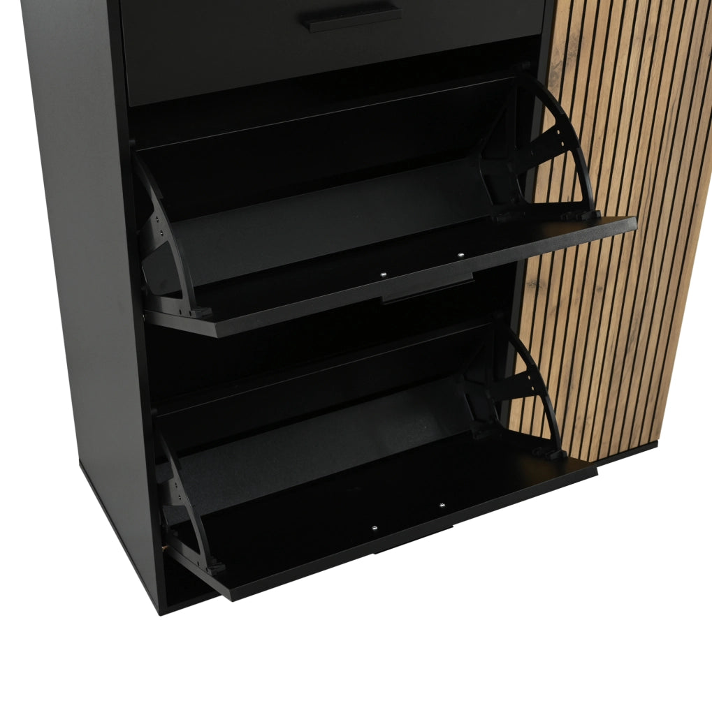 Set ingresso 5 pezzi, 85 x 36 x 85 cm e 80 x 36 x 48 cm, nero e legno