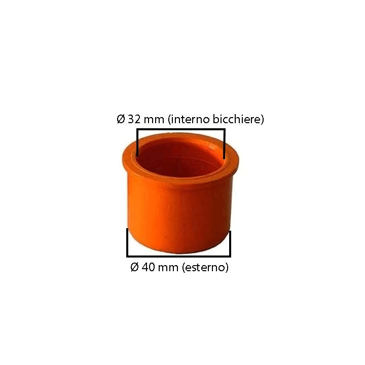 Aumento interno concentrico in pvc : Diametro - 32x40