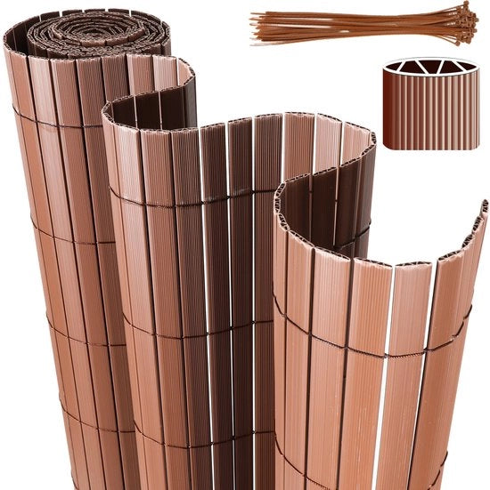 Schermo per Giardino in PVC - Divisione per Giardino e Schermo per Balcone per la Privacy - marrone 0,8x4m