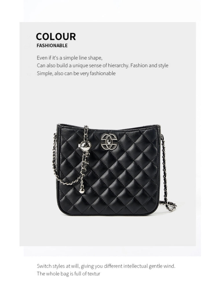 Borsa a tracolla da donna in vera pelle, modello hobo, borsa tote nera.