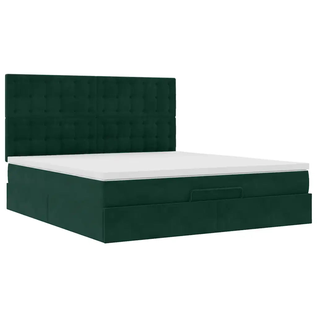 Struttura Letto Pouf con Materassi 180x200 cm Velluto 3314483