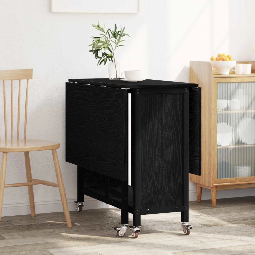 Tavolo da pranzo pieghevole con ruote 130 x 80 x 76,5 cm 8006043