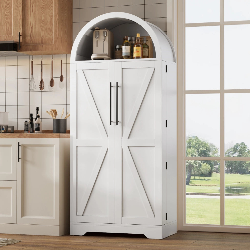 ARMADIO ad arco 70x40x165 cm MDF bianco