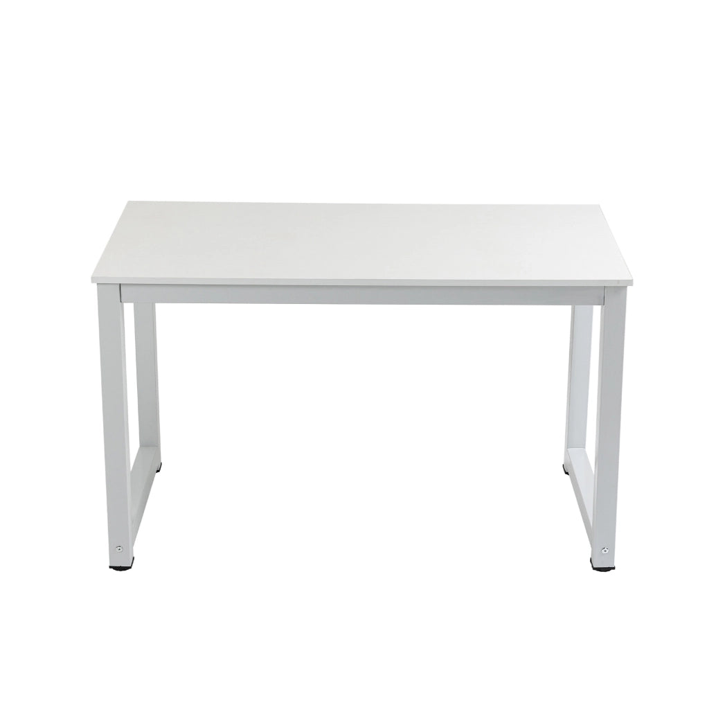 Scrivania Bianca per Computer con Piano Ampio e Design Moderno