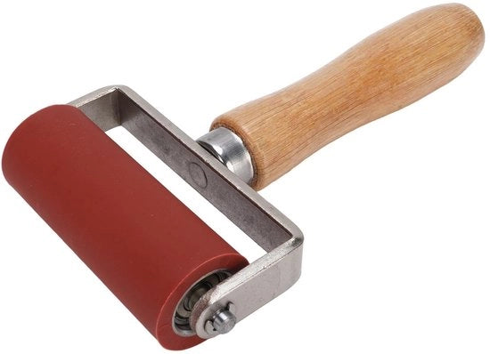 Rullo di Silicone a Doppio Lager - Alta Velocità - Lager in Acciaio - Diametro 32 Mm - Larghezza 80 Mm - Resistenza fino a 260 ℃ - Rullo a Pressione