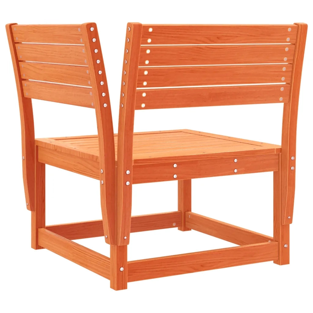 Set Divani da Giardino 6 pz Marrone Cera Legno Massello Pino 3217017