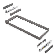 Telaio con guide a estrazione totale e chiusura morbida per accessori per armadi Quartz, 762-788mm, Alluminio e plastica