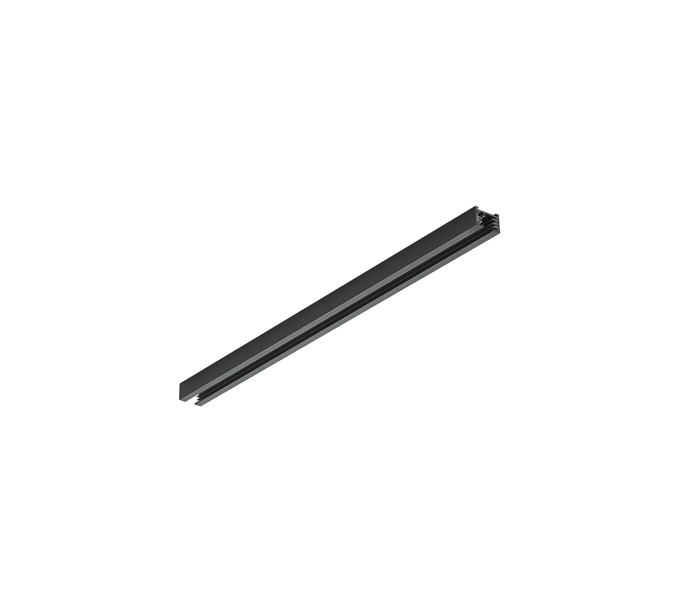 Binario per Faretti Spot in Metallo Nero 50 cm Duoline GD Trio