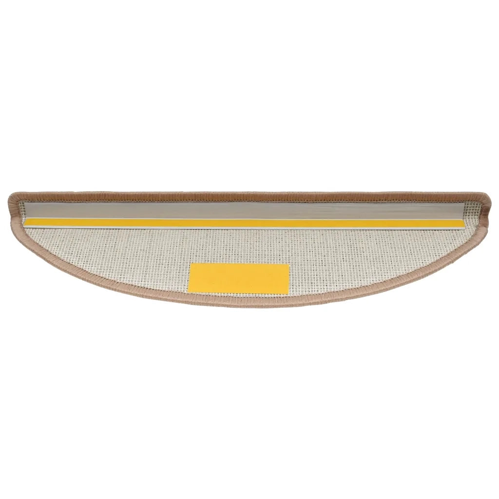 Tappetini per scale 10 pz | Gradini per Scale 56x17x3 cm Marrone chiaro Semicircolari