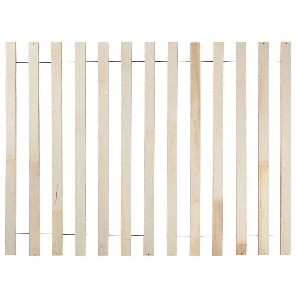 Letto in frassino marrone 140 x 200 cm con rete a doghe senza testata stile rustico minimalista