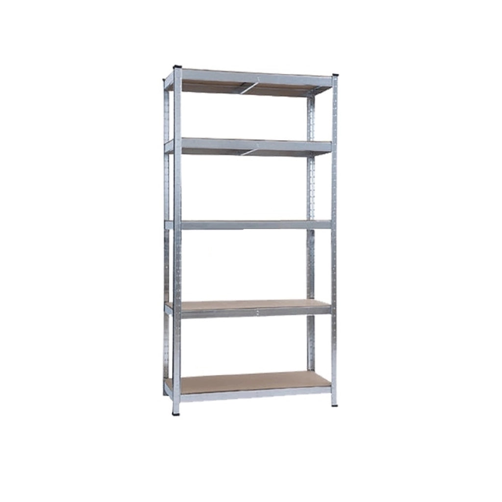 Scaffale in kit ATLANTE KASART lamiera d'acciaio zincato 5 ripiani legno MDF