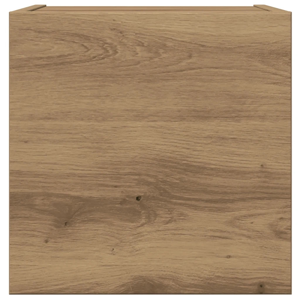 Set Mobile TV 8 pz Montato a Parete Rovere in Legno Multistrato 3329148
