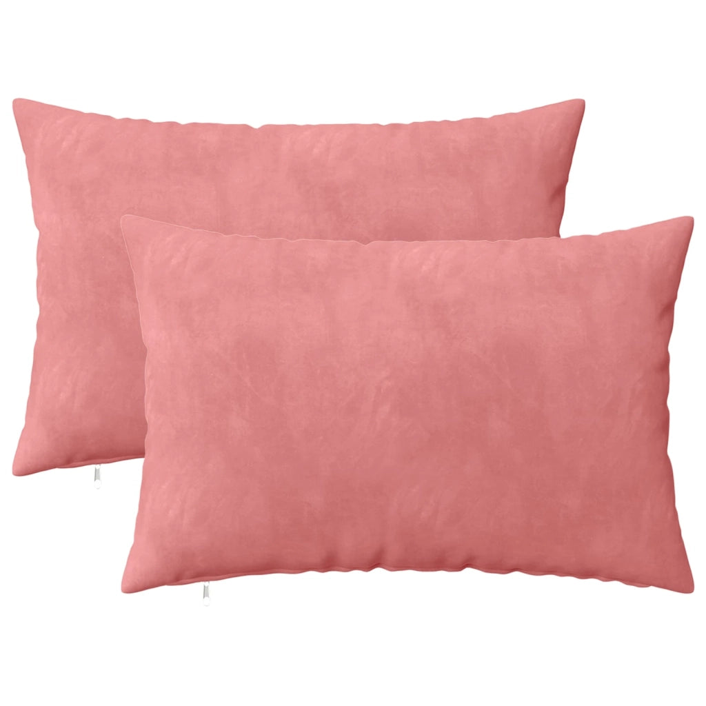 Cuscino con cuscino HEERLEN 2 pz Rosa Velluto 924971